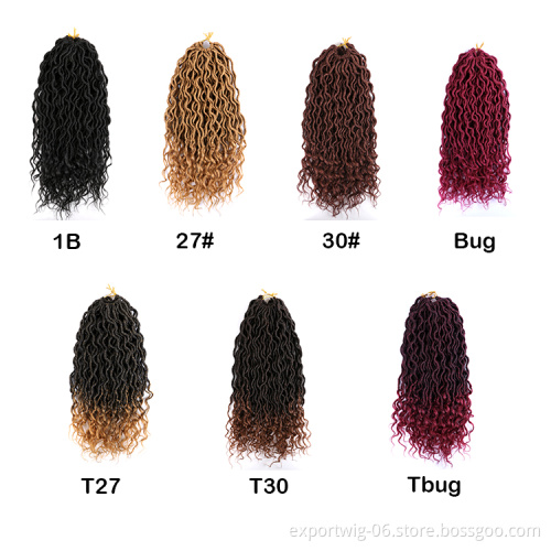 Soft Dread locks Extensions Faux Locs hair synthetic Braiding Curly Hair faux goddess locs hair extensions